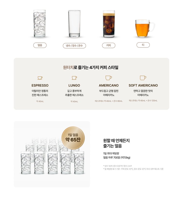 커피얼음정수기 에스프레카페 (얼음냉온정) 상세 안내 4
