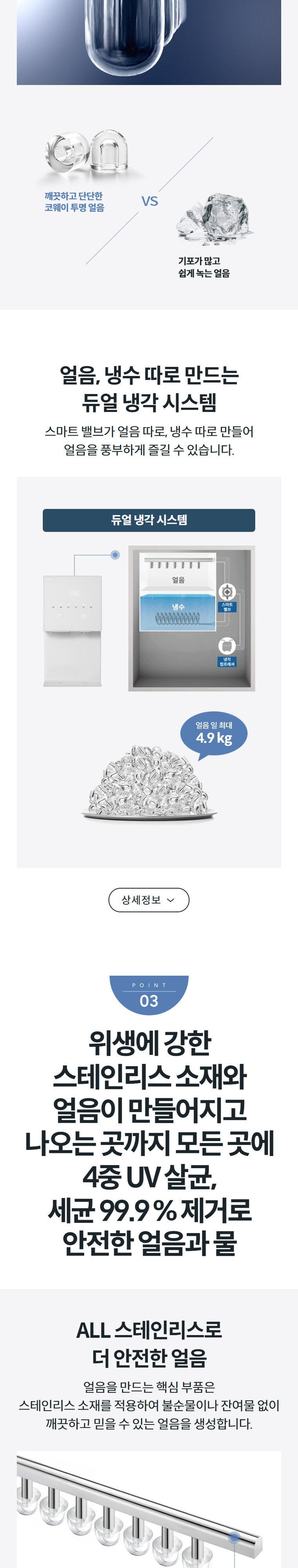 얼음정수기 RO (얼음냉온정) 상세 안내 3