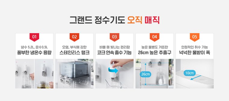 그랜드 정수기 프리스탠딩 (지하수, 냉온정) 상세 안내 3
